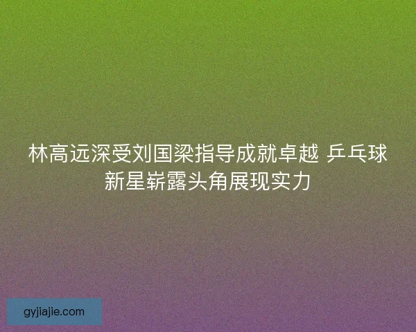 林高远深受刘国梁指导成就卓越 乒乓球新星崭露头角展现实力