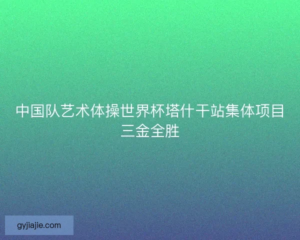 中国队艺术体操世界杯塔什干站集体项目三金全胜