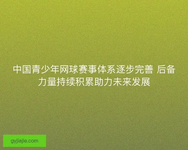 中国青少年网球赛事体系逐步完善 后备力量持续积累助力未来发展